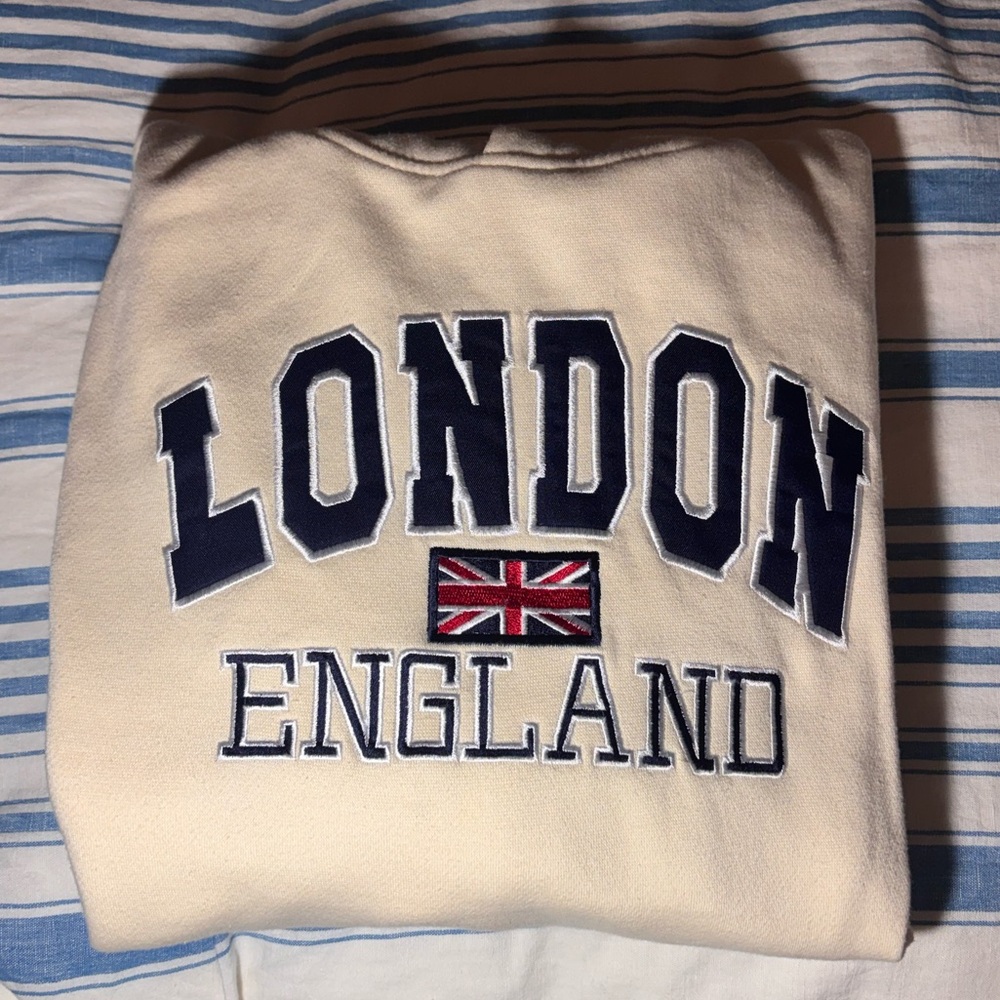 Pale Yellow London Hoodie - Picture 2 of 2